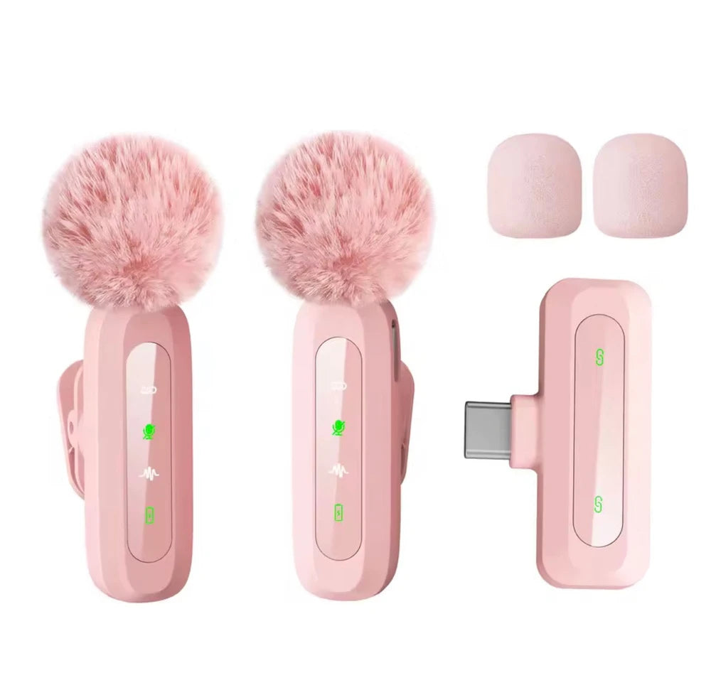 Wireless Clip-On Microphone with Clear Voice & USB Type-C Charging