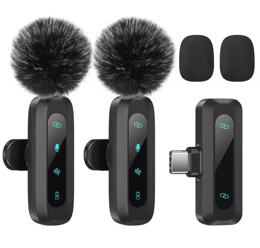 Wireless Clip-On Microphone with Clear Voice & USB Type-C Charging