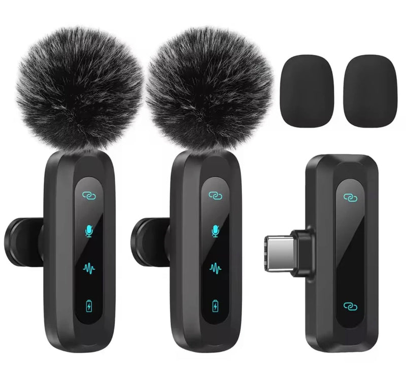 Wireless Clip-On Microphone with Clear Voice & USB Type-C Charging