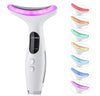 LED Light Neck & Face Beauty Device EMS Vibration Massage. A convenient at-home beauty device combining LED light, EMS, and gentle vibration to complement your facial and neck skincare routine.