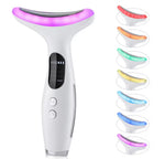 LED Light Neck & Face Beauty Device EMS Vibration Massage. A convenient at-home beauty device combining LED light, EMS, and gentle vibration to complement your facial and neck skincare routine.