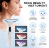 LED Light Neck & Face Beauty Device EMS Vibration Massage. A convenient at-home beauty device combining LED light, EMS, and gentle vibration to complement your facial and neck skincare routine.