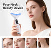 LED Light Neck & Face Beauty Device EMS Vibration Massage. A convenient at-home beauty device combining LED light, EMS, and gentle vibration to complement your facial and neck skincare routine.