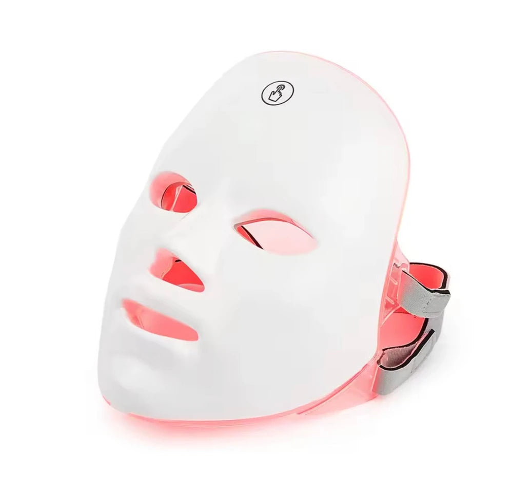 Rechargeable 7-Color LED Facial Mask – Photon Beauty Mask. Bring your skincare routine home with this rechargeable 7-color LED facial mask. Designed for convenient at-home beauty routines with multiple light colors and a comfortable, hands-free design.